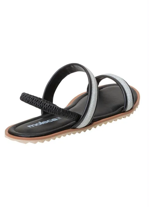 Moleca - Rasteirinha Moleca Preto em Sintético 2