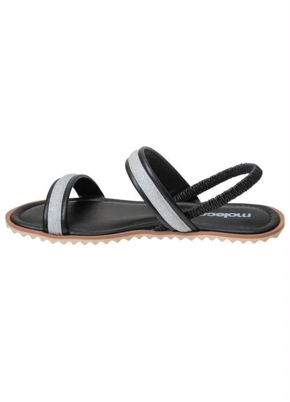 Moleca - Rasteirinha Moleca Preto em Sintético 3