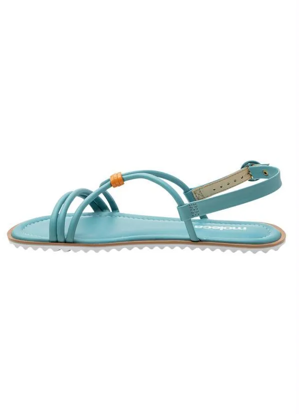 Moleca - Rasteirinha Moleca Verde Jade em Sintético 3