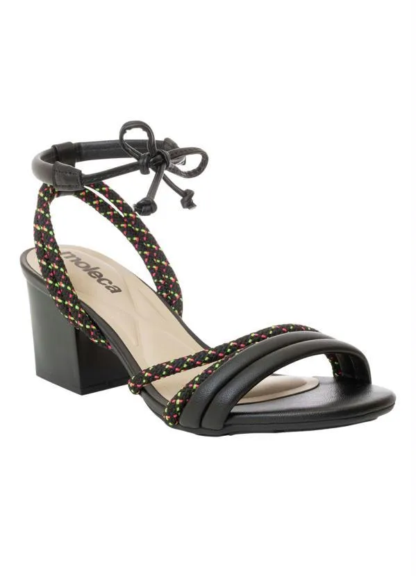 Moleca - Sandálai Moleca Preto com Cordão