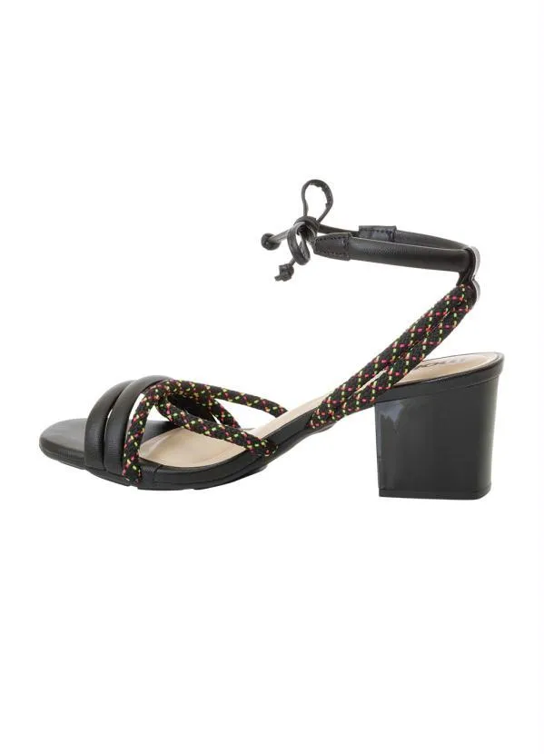 Moleca - Sandálai Moleca Preto com Cordão 3