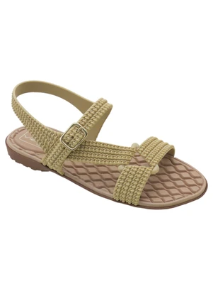 Perfecta - Sandália Areia com Fechamento em Fivela - PERFECTA