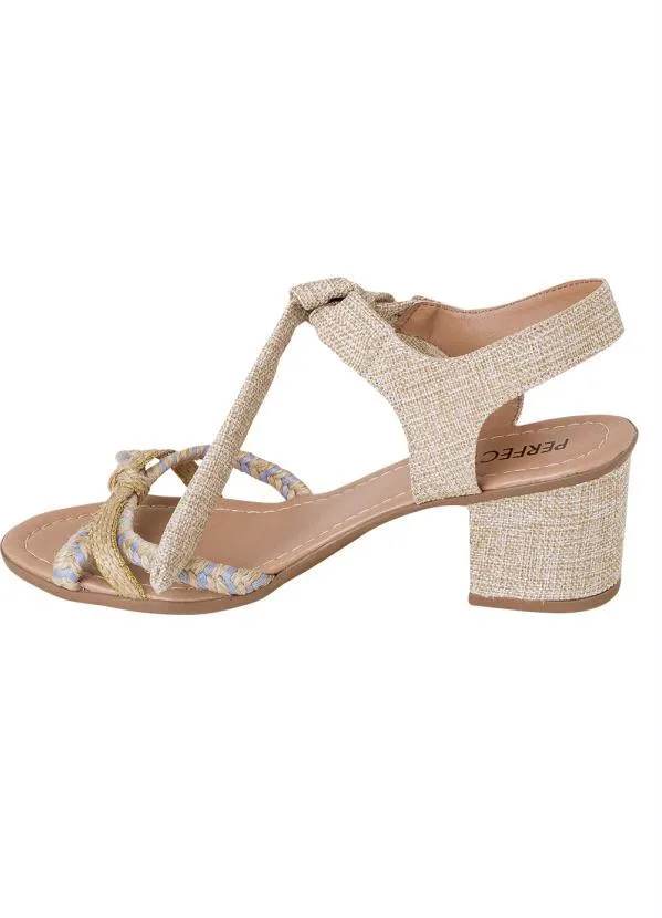 Perfecta - Sandália Areia em Sintético 3