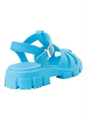 Perfecta - Sandália Azul em Pvc - PERFECTA