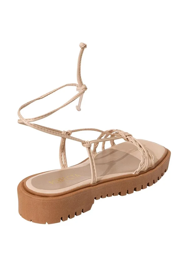 Perfecta - Sandália Bege com Amarração 4