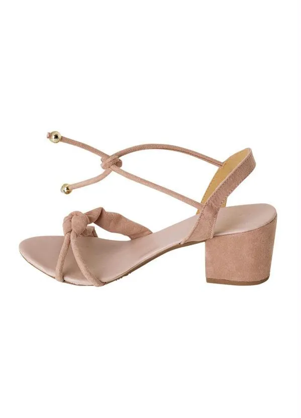 Perfecta - Sandália Bege em Camurça 3