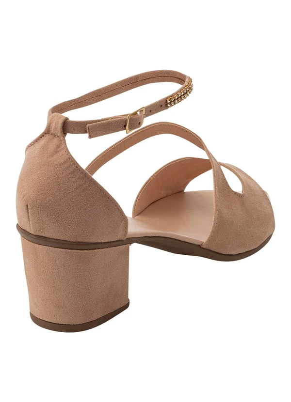 Perfecta - Sandália Bege em Camurça 3