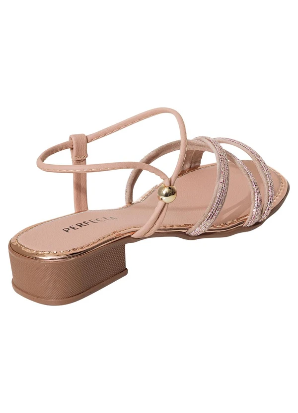 Perfecta - Sandália Bege em Material Sintético 2