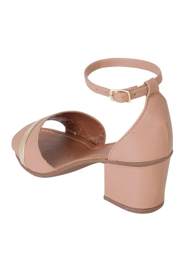 Perfecta - Sandália Bege em Sintético 2