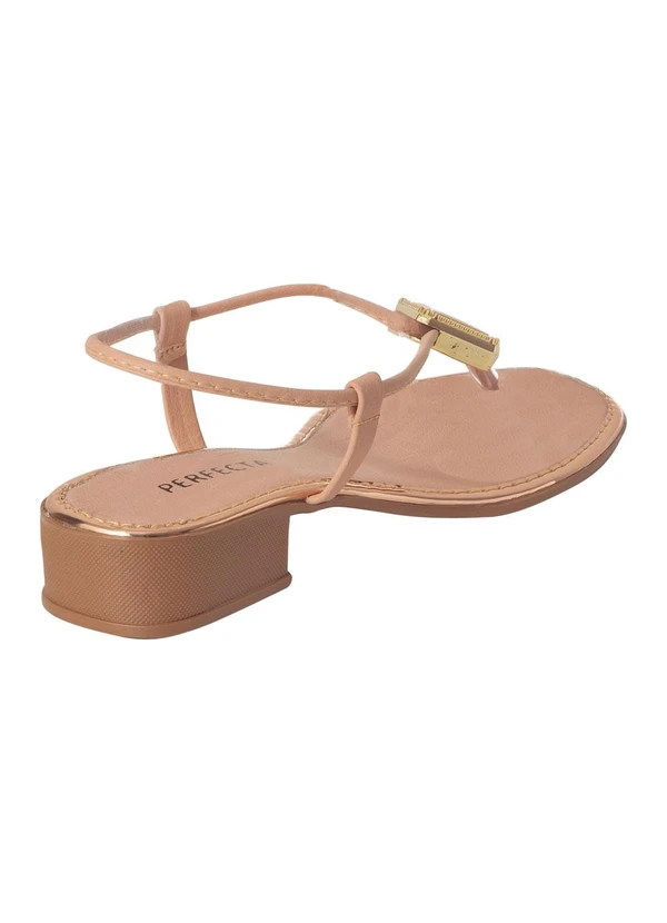 Perfecta - Sandália Bege em Sintético 2