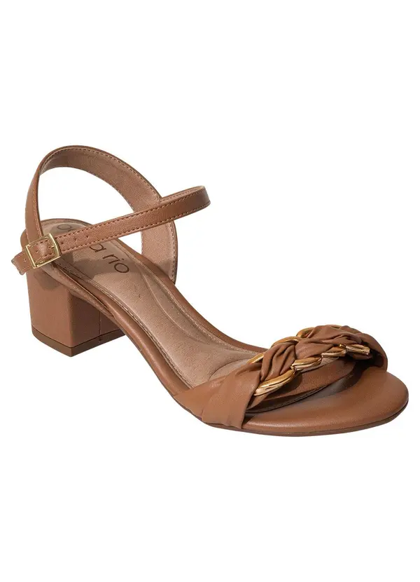 Sandália Beira Rio Caramelo em Sisntético Multimarcas