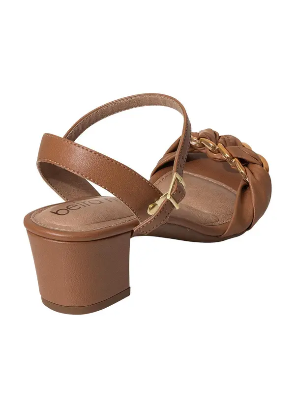 Beira Rio - Sandália Beira Rio Caramelo em Sisntético 2