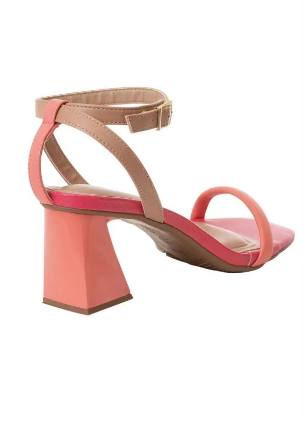 Beira Rio - Sandália Beira Rio Coral em Sintético 2