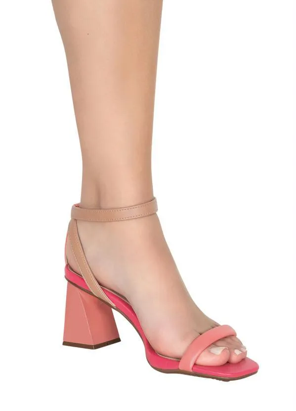 Beira Rio - Sandália Beira Rio Coral em Sintético 4