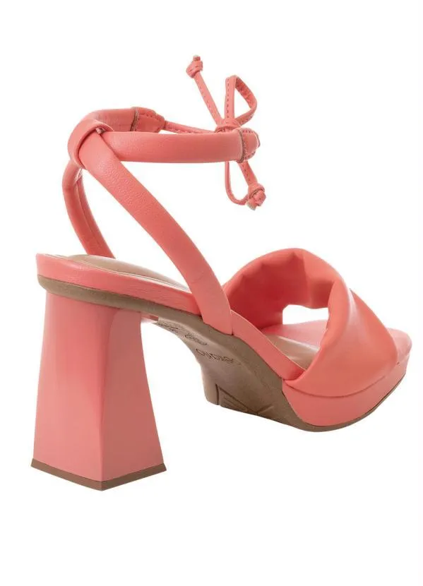 Beira Rio - Sandália Beira Rio Coral em Sintético 2