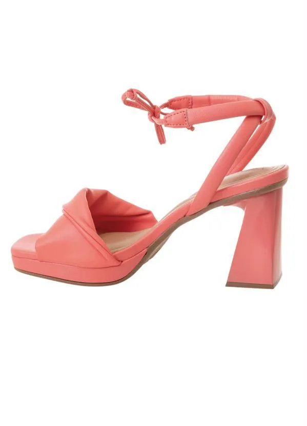 Beira Rio - Sandália Beira Rio Coral em Sintético 3