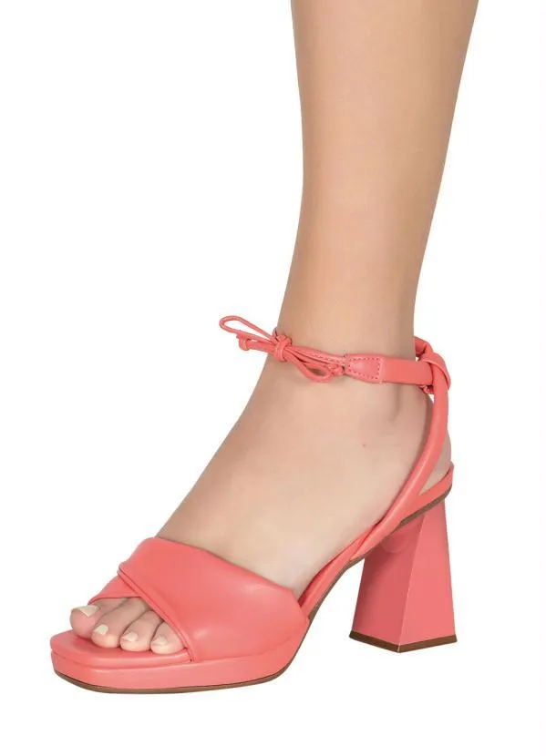 Beira Rio - Sandália Beira Rio Coral em Sintético 5