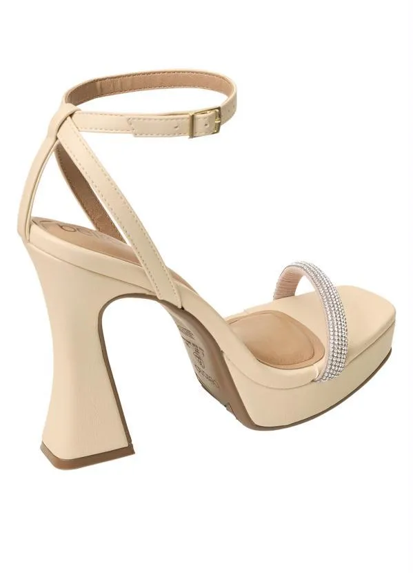 Beira Rio - Sandália Beira Rio Creme em Sintético 2