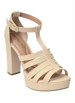 Sandália Beira Rio (Creme) em Sintético - BEIRA RIO