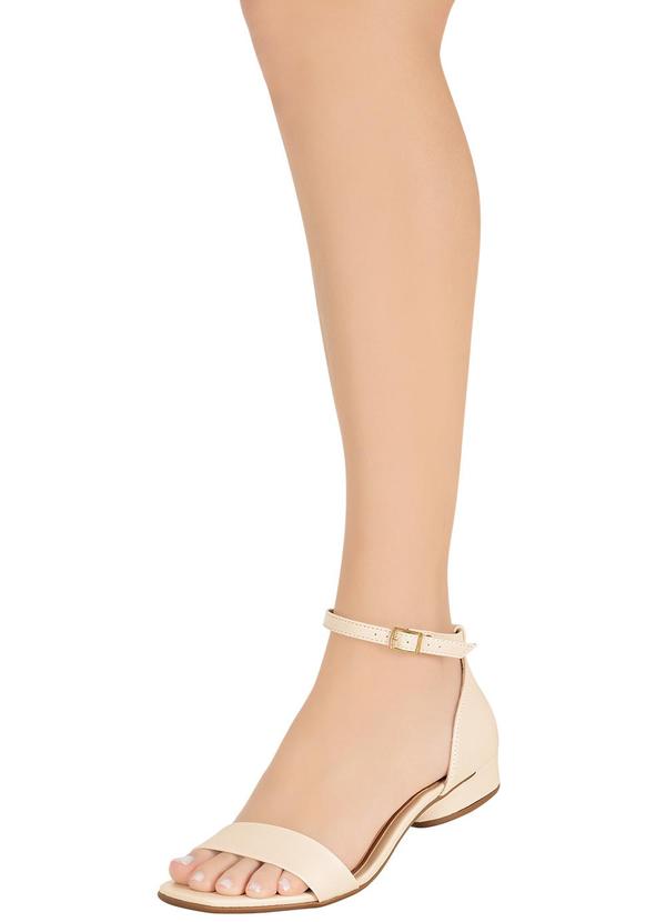 Beira Rio - Sandália Beira Rio Creme em Sintético 5