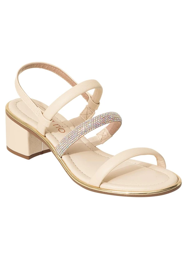 Beira Rio - Sandália Beira Rio Creme em Sintético