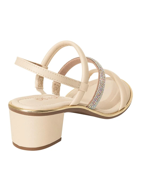 Beira Rio - Sandália Beira Rio Creme em Sintético 2