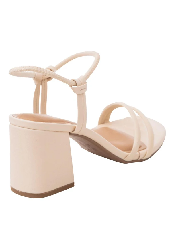 Beira Rio - Sandália Beira Rio Creme em Sintético 2