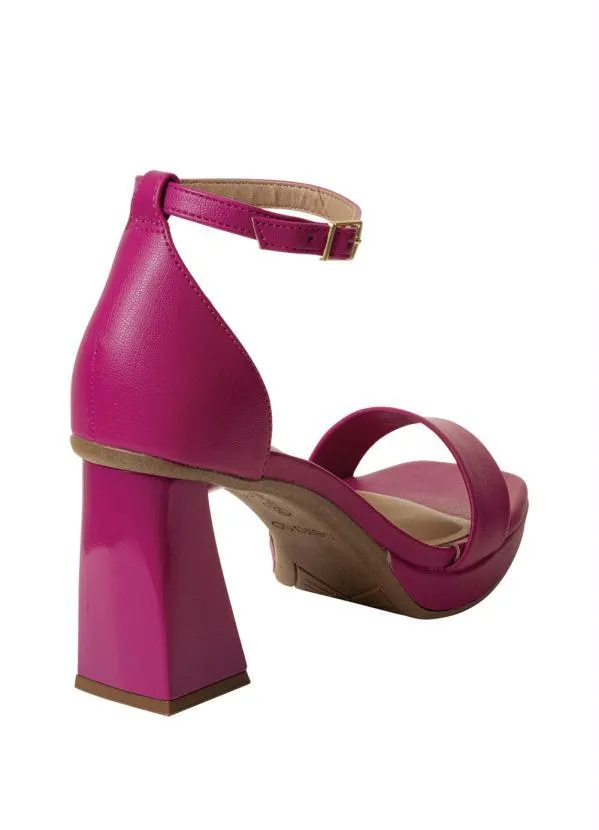 Beira Rio - Sandália Beira Rio Magenta em Sisntético 2