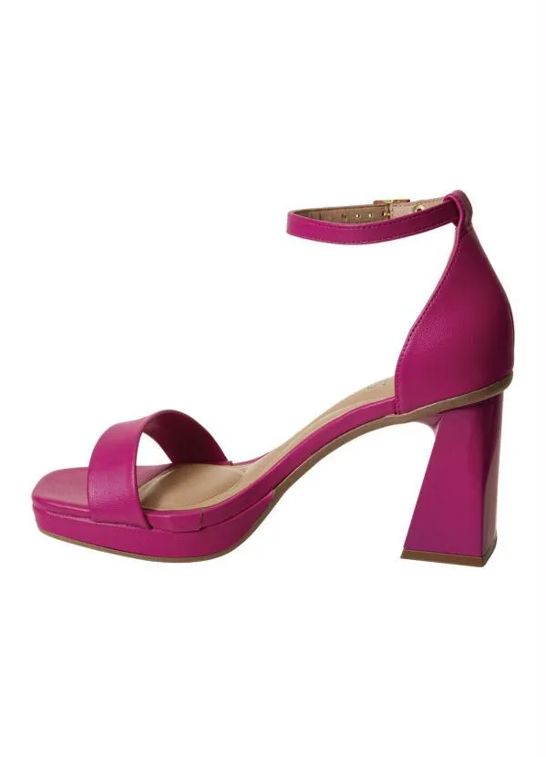 Beira Rio - Sandália Beira Rio Magenta em Sisntético 3