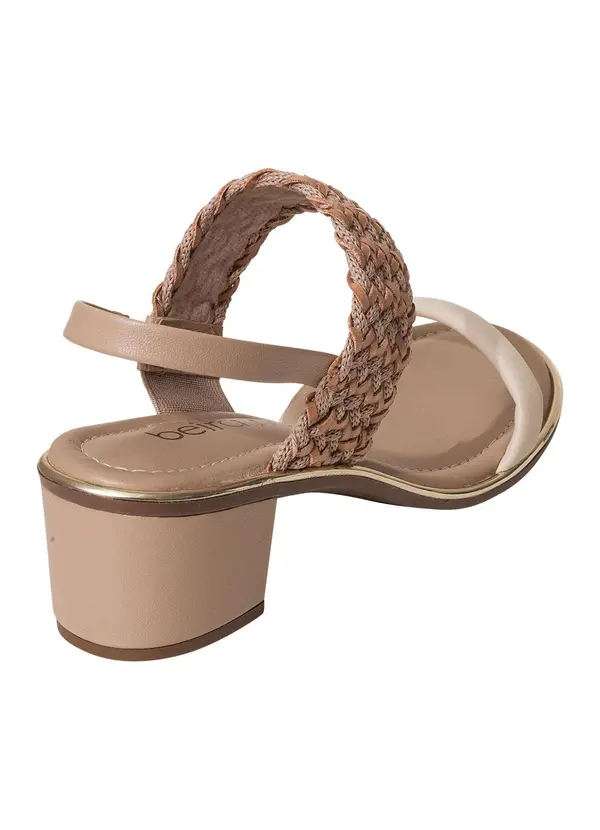 Beira Rio - Sandália Beira Rio Nude em Sintético 2