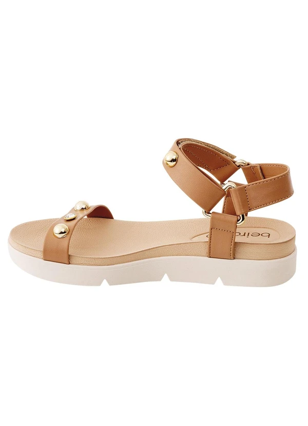 Beira Rio - Sandália Beira Rio Nude em Sintético 4