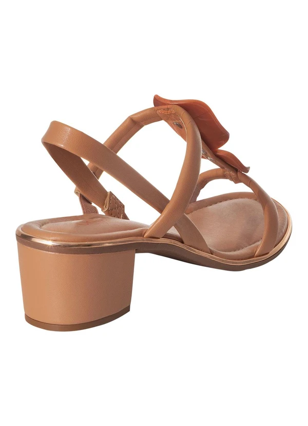 Beira Rio - Sandália Beira Rio Nude em Sisntético 2