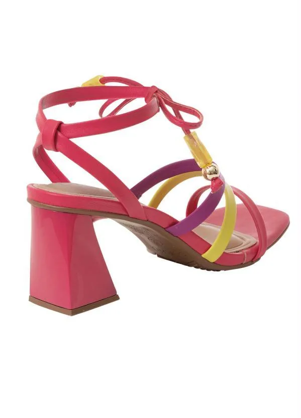 Beira Rio - Sandália Beira Rio Pink em Sintético 2