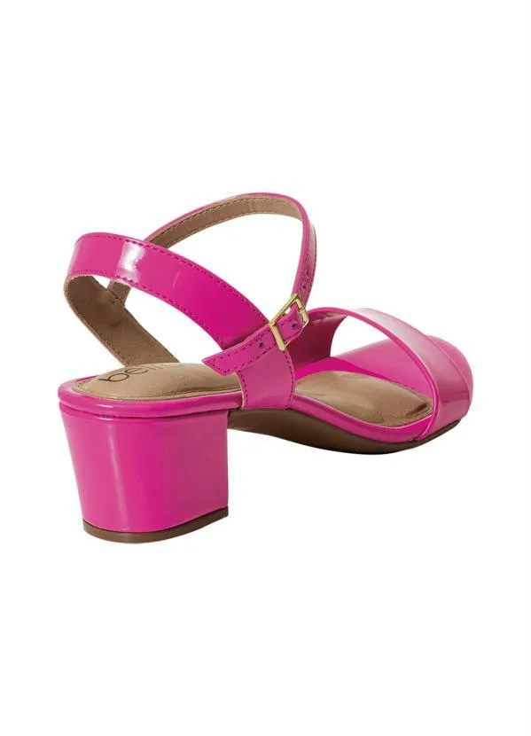 Beira Rio - Sandália Beira Rio Pink em Verniz 2