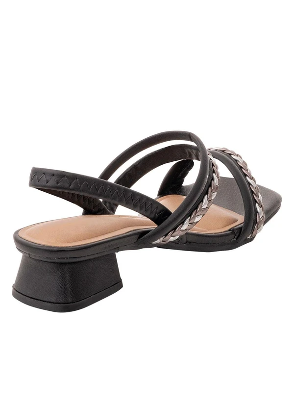 Beira Rio - Sandália Beira Rio Preta com Palmilha Confort 3