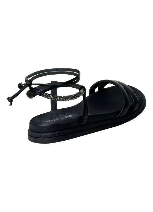 Beira Rio - Sandália Beira Rio Preta em Sintético 2