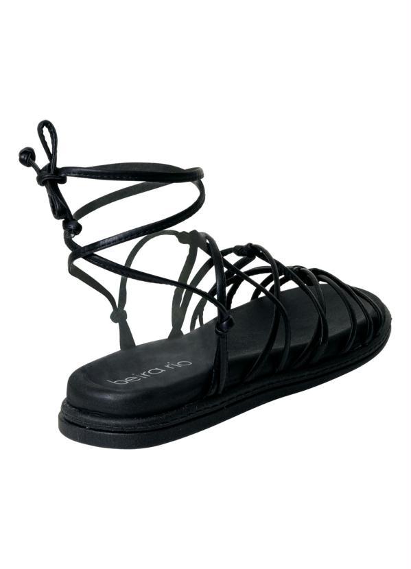 Beira Rio - Sandália Beira Rio Preta em Sintético 2