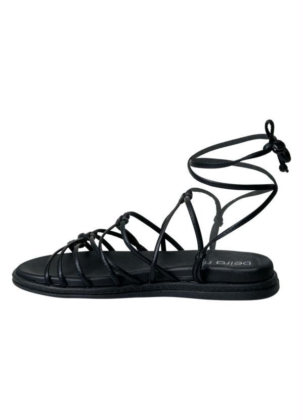 Beira Rio - Sandália Beira Rio Preta em Sintético 3