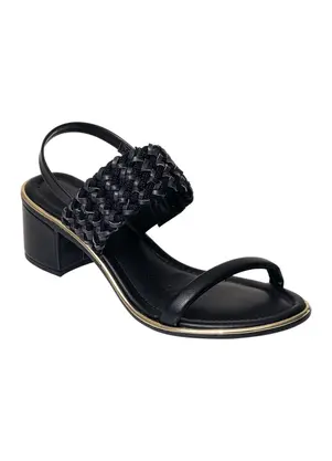 Sandália Beira Rio (Preta) em Sintético - BEIRA RIO