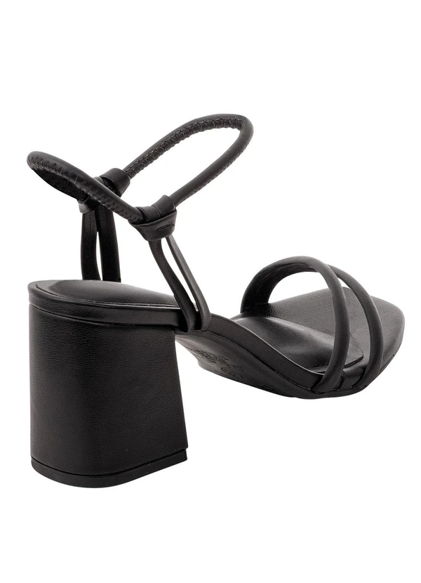 Beira Rio - Sandália Beira Rio Preta em Sintético 3