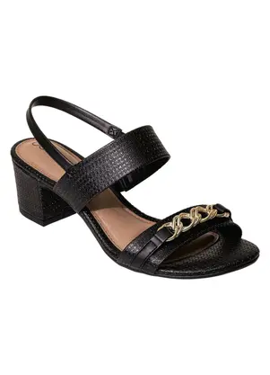 Sandália Beira Rio (Preta) em Sisntético - BEIRA RIO