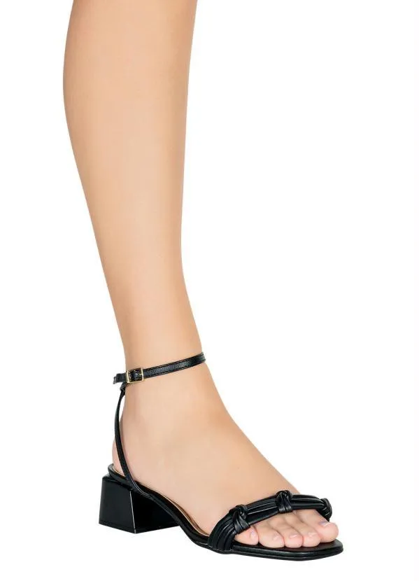 Beira Rio - Sandália Beira Rio Preto em Simtético 4