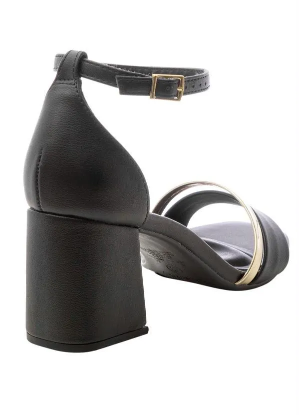 Beira Rio - Sandália Beira Rio Preto em Sintético 2