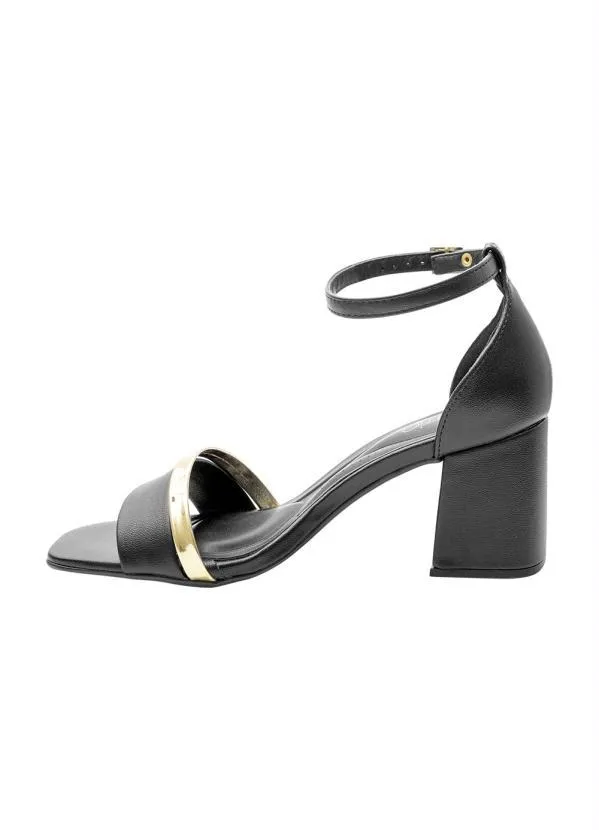 Beira Rio - Sandália Beira Rio Preto em Sintético 3