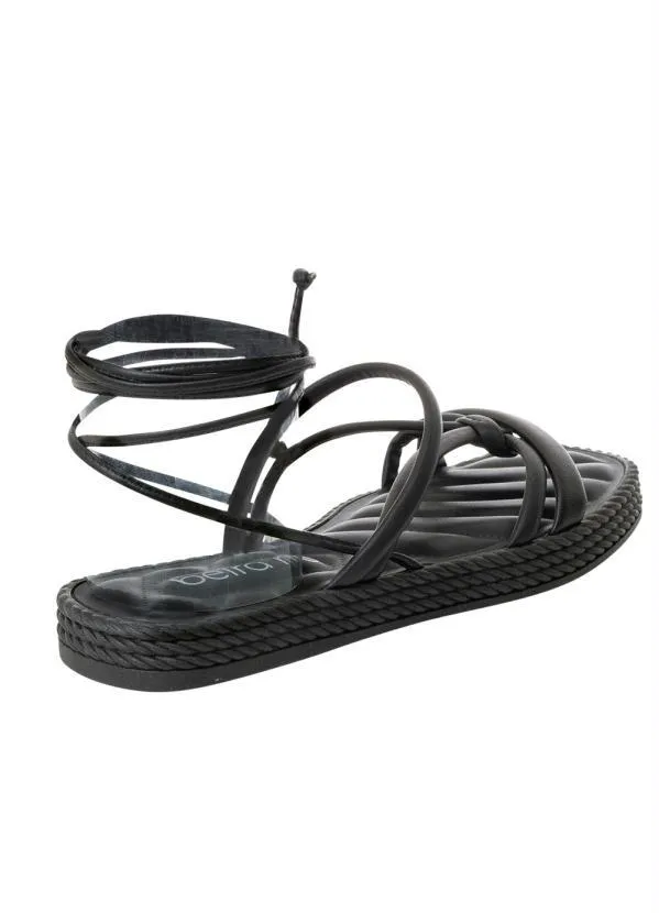 Beira Rio - Sandália Beira Rio Preto em Sintético 2