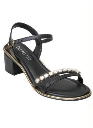 Sandália Beira Rio (Preto) em Sintético - BEIRA RIO