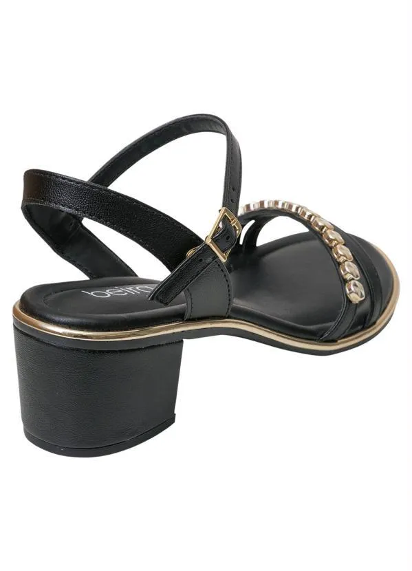 Beira Rio - Sandália Beira Rio Preto em Sintético 2