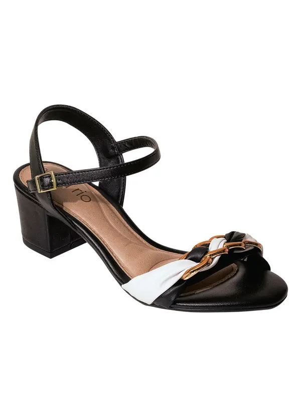 Beira Rio - Sandália Beira Rio Preto em Sintético