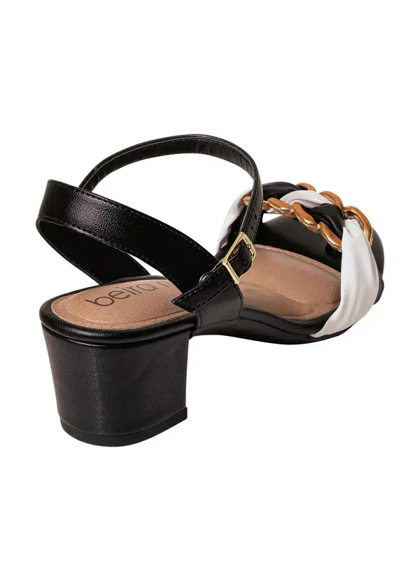 Beira Rio - Sandália Beira Rio Preto em Sintético 2