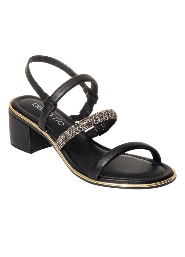 Beira Rio - Sandália Beira Rio Preto em Sintético